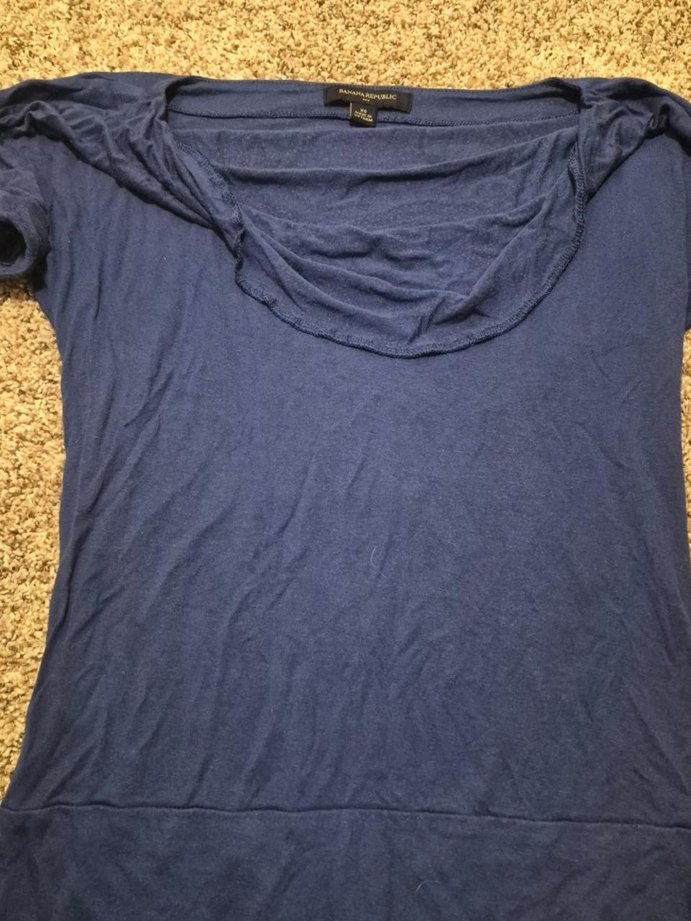 Banana Republic Scoop Neck Short Sleeve Tee - Blue